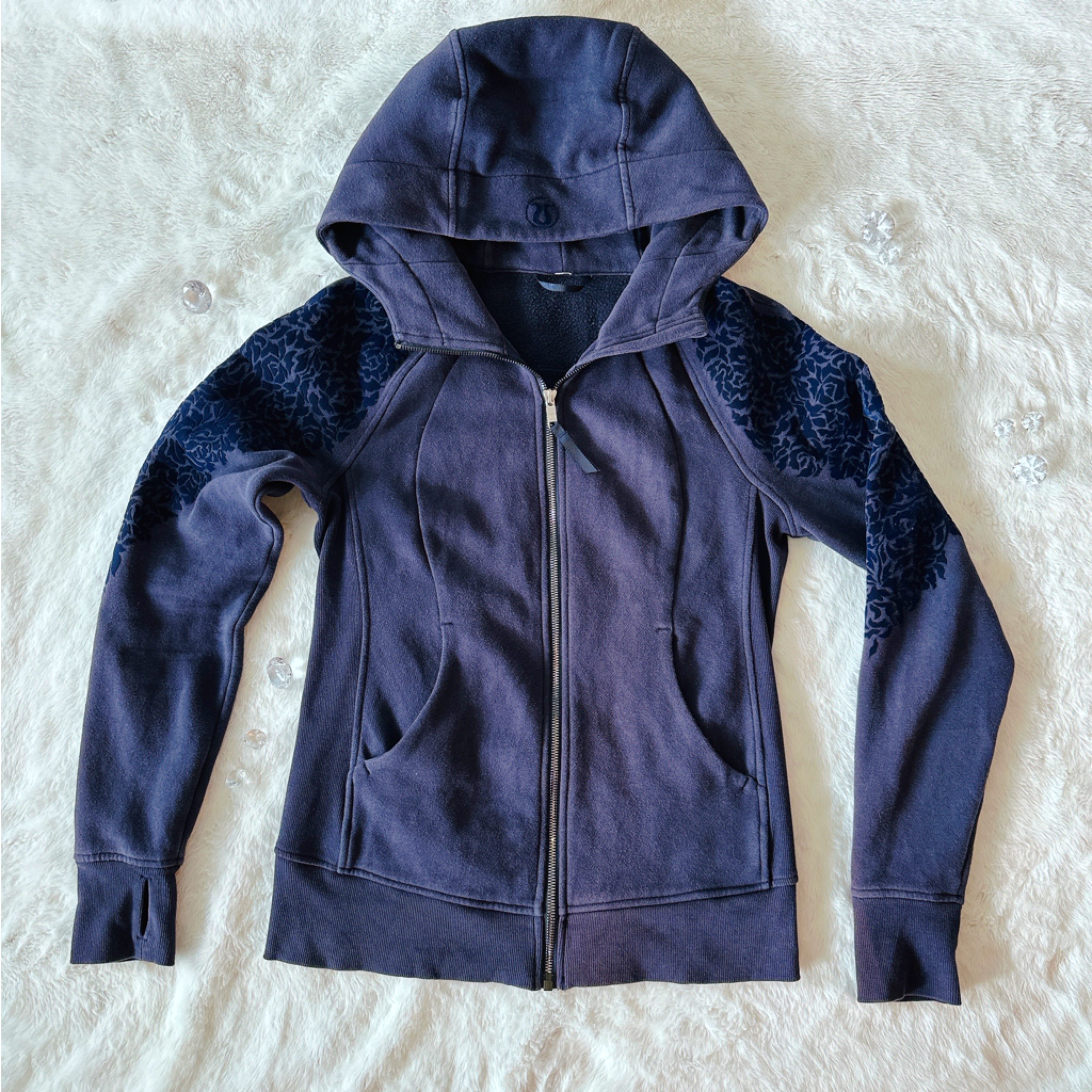 Lululemon Scuba Full Zip Hoodie -Navy Blue - Size 6